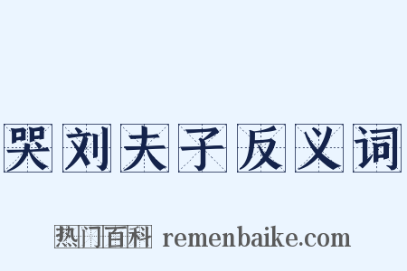 哭刘夫子反义词是什么意思的图片